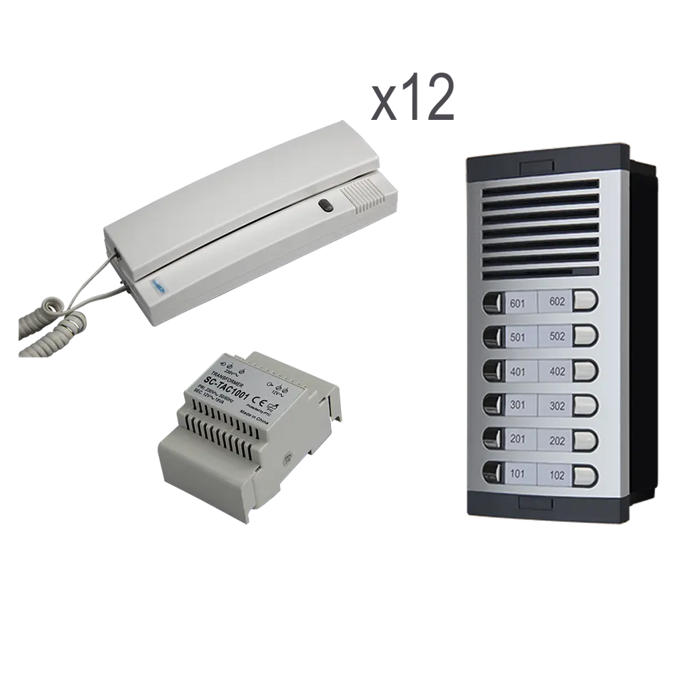 Portero Automático Sistema 4+n analogico 5 hilos classic(12 viviendas)