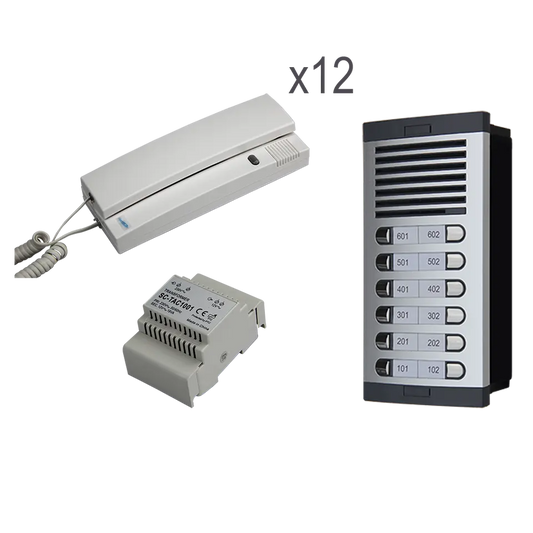 Portero Automático Sistema 4+n analogico 5 hilos classic(12 viviendas)
