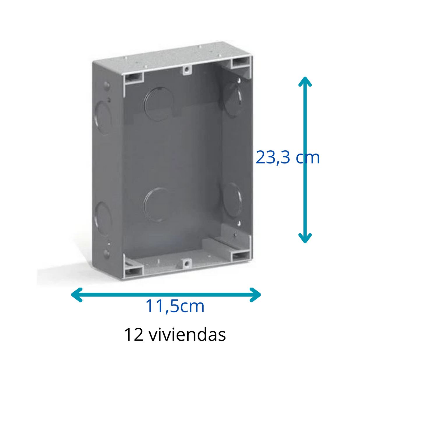 Kit di ingresso automatico con citofono - 2 fili, facile installazione, per comunità di 4 case. Completo di pulsantiera stradale, scatola, alimentatore DIN 12 Vac/1 A e 4 telefoni.