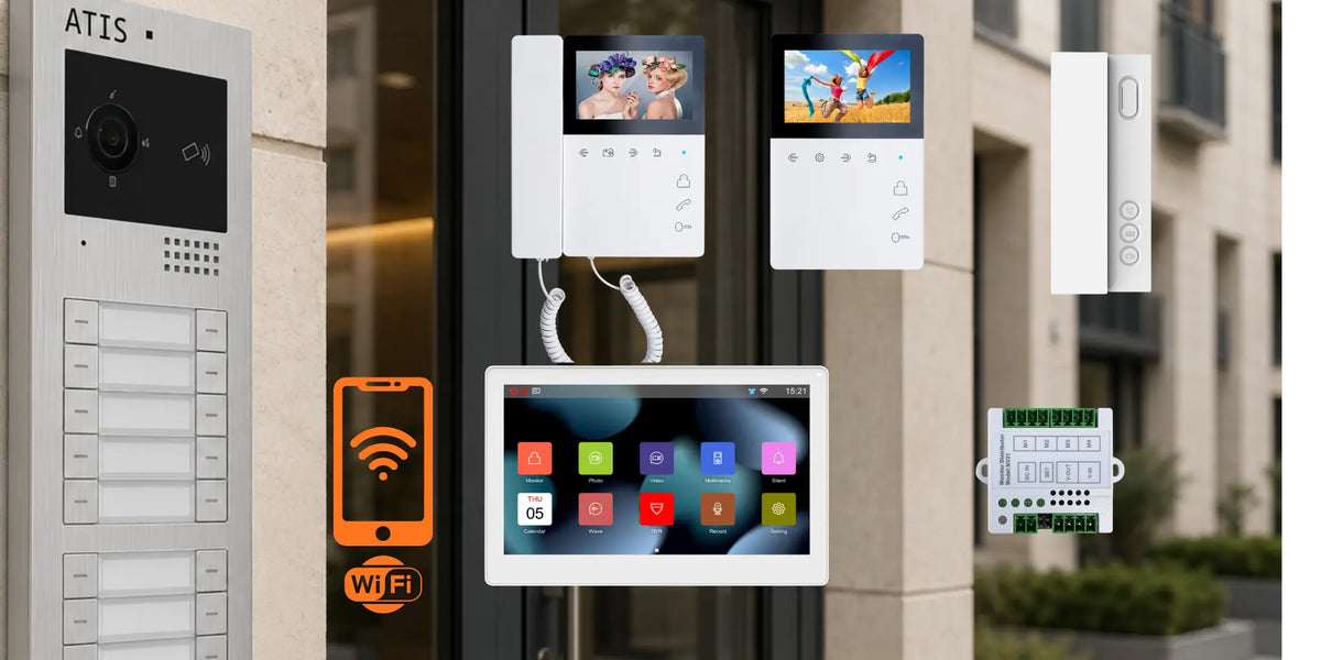 Kit   videoportero  Atis modular 2 viviendas  wifi app   con telefonillo