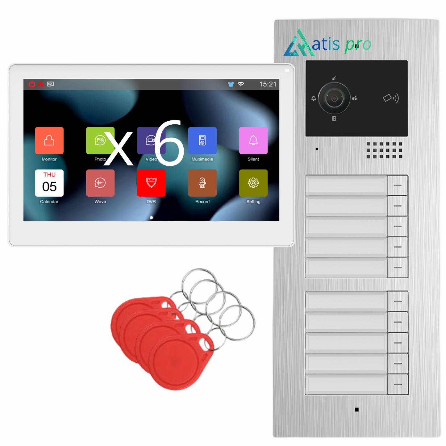 Kit   videoportero  Atis modular 6 viviendas   ,completo