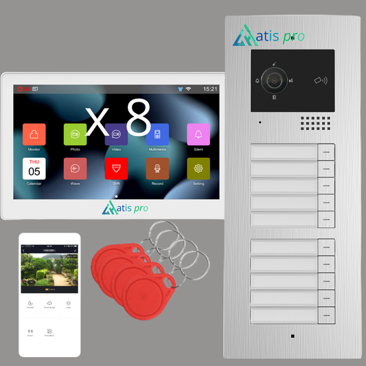 Kit   videoportero  Atis modular 8  viviendas  wifi app   ,completo