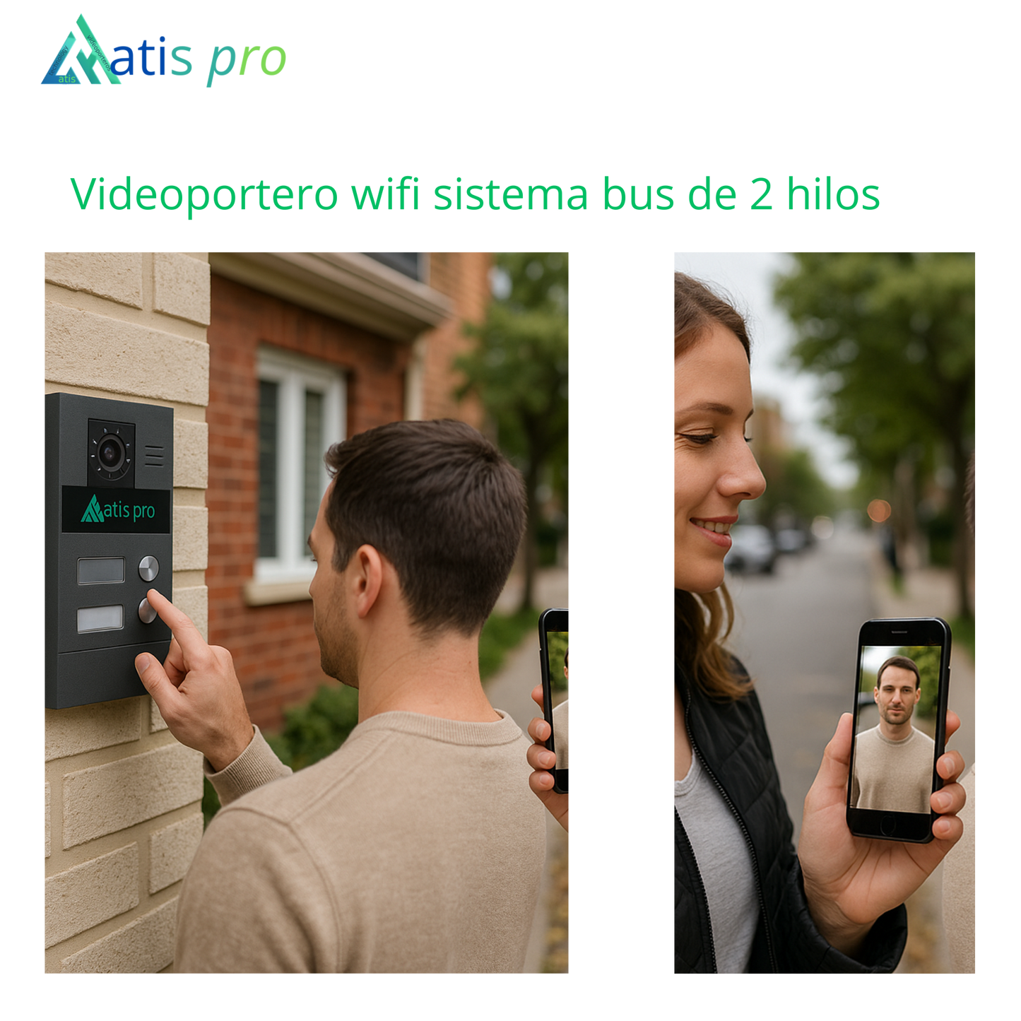 videoportero wifi   2 hilos atis pro